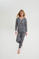 Εικόνα της Vamp Χειμερινό Γυναικείο Σετ Πιτζάμας Γκρι 19465