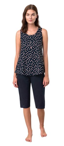 Εικόνα της Vamp Χειμερινό Γυναικείο Σετ Πιτζάμας Navy Μπλε 18298