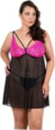 Εικόνα της Plus size νυχτικό & string.