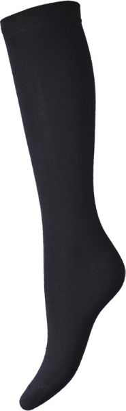 Εικόνα της Walk Γυναικείες Μονόχρωμες Κάλτσες Μαύρες Βαμβακερές Μέχρι Το Γόνατο.