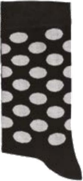 Εικόνα της Bamboo γυναικείες κάλτσες ασπρόμαυρες πουά.(87%Bamboo-11%Polyamide-2%Elastane) (1 Ζεύγος)