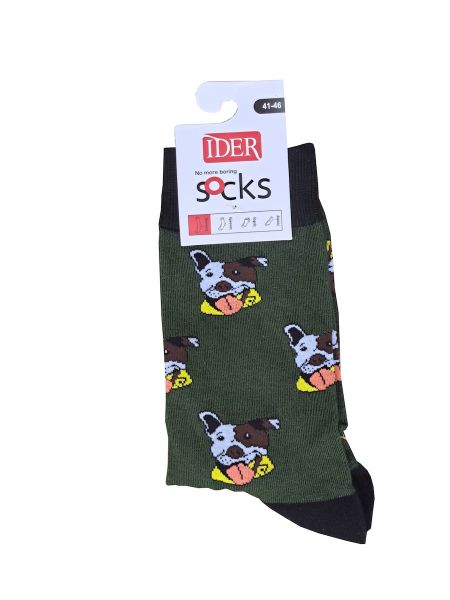 Εικόνα της Ider κυπαρισσί ανδρικές κάλτσες με σκύλους.