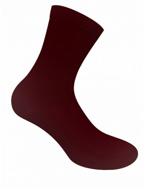 Εικόνα της Walk Γυναικείες Μονόχρωμες Κάλτσες Μπορντό Bamboo Ημίκοντες W333-27