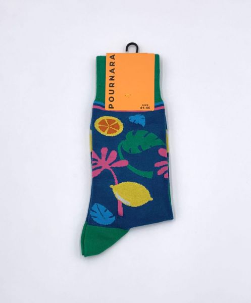 Εικόνα της Pournara Ανδρικές Κάλτσες Μπλε 3018P