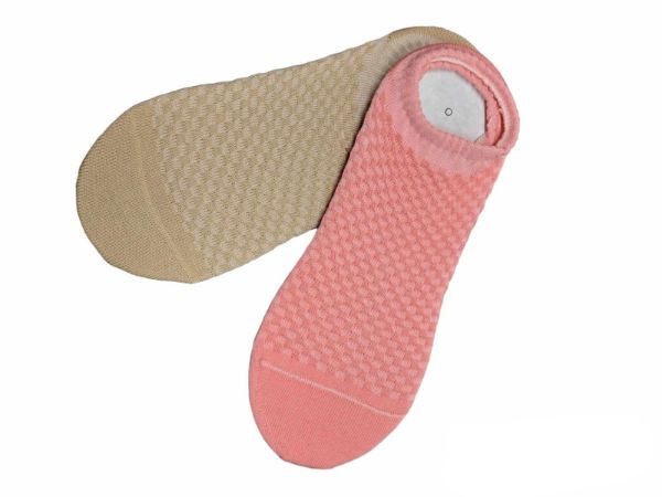 Εικόνα της 2Pack MeWe Pink/Beige Γυναικείες Κοντές Κάλτσες.