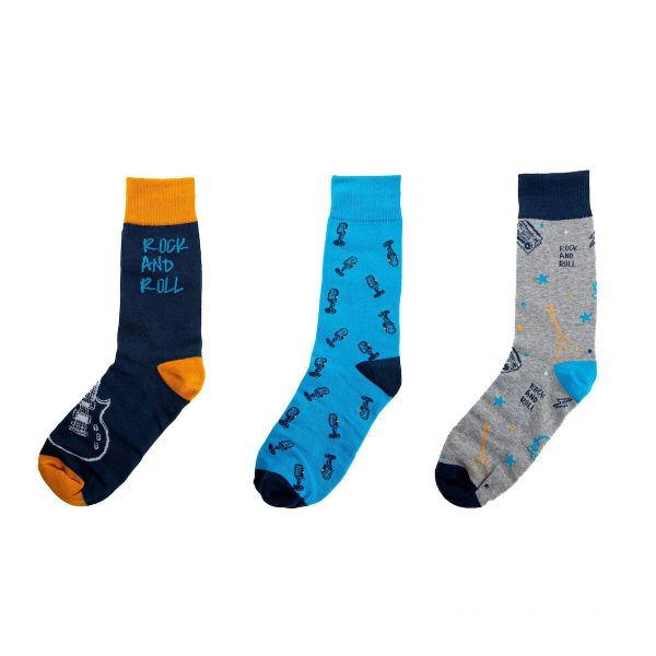 Εικόνα της 3Pack Muydemi Βαμβακερές Ανδρικές Κάλτσες Με Σχέδιο Σε Κουτί.