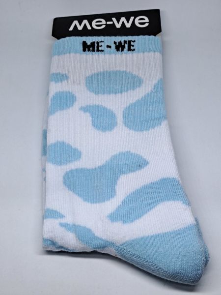 Εικόνα της Me-We Πετσετέ Λευκές/Γαλάζιες Γυναικείες Κάλτσες Light Blue.