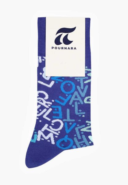 Εικόνα της Pournara Ανδρικές Κάλτσες με Σχέδια Μωβ 2012-2