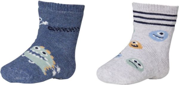 Εικόνα της 2 Ζεύγη Ysabel Mora ραφ/γκρι πετσετέ κάλτσες με πατουσάκια σιλικόνης.