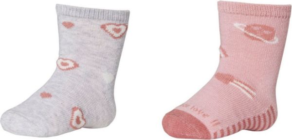 Εικόνα της 2 ΖΕΥΓΗ Ysabel Mora Βρεφικές κάλτσες Ροζ/Γκρι.