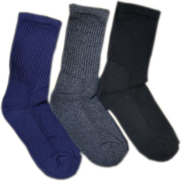 Εικόνα της 3 Ζεύγη αθλητικές παιδικές κάλτσες MeWe Μπλε/Ανθρακί/Μαύρο.