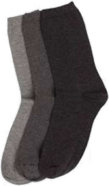 Εικόνα της 3 Ζεύγη παιδικές κάλτσες μονόχρωμες Me-We. Γκρι-Ανθρακί.