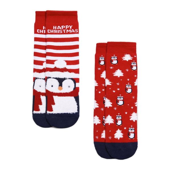 Εικόνα της Ysabel Mora Παιδικές Κάλτσες Αντιολισθητικές Κόκκινο 2 Ζευγάρια 02952