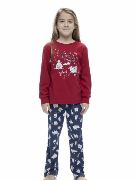 Εικόνα της Galaxy Παιδική Πιτζάμα Βαμβακερή Κόκκινη 100% 113-23