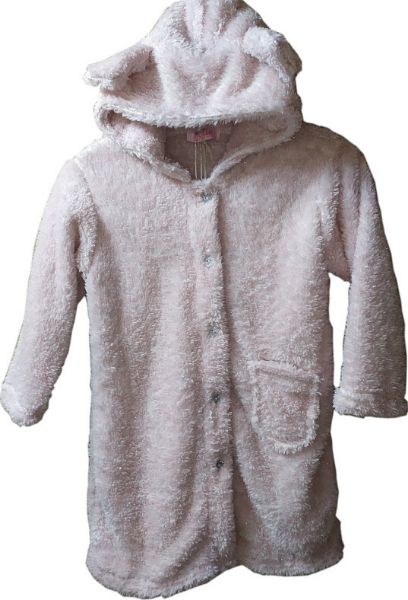 Εικόνα της Jeannette παιδικό κορτιτσίστικό ρομπάκι φλις χνουδωτό ροζ.