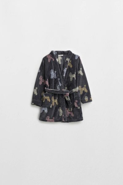 Εικόνα της Vamp Παιδική Ρόμπα Χειμωνιάτικη Fleece για Κορίτσι Γκρι 17442-102