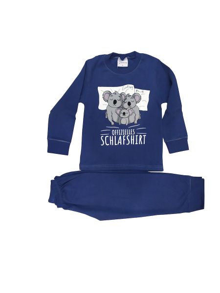 Εικόνα της Galaxy βαμβακερή μπλε/ραφ παιδική πιτζάμα με κοάλα. (103-22)