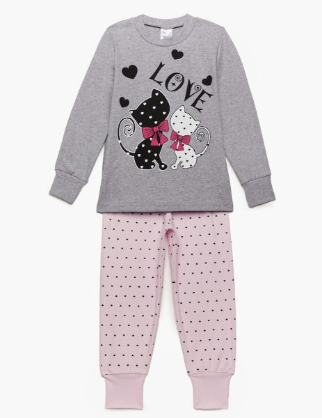 Εικόνα της Pretty Baby Παιδική Πιτζάμα Βαμβακερή Γκρι 64881