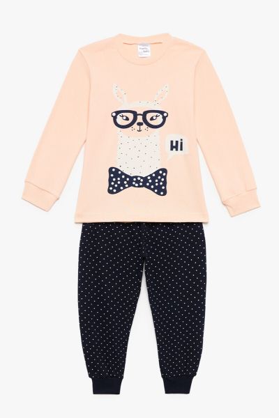 Εικόνα της Pretty Baby Παιδική Πιτζάμα Βαμβακερή Πορτοκαλί 69195