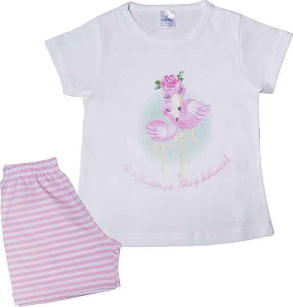Εικόνα της Pretty Baby Παιδική Πιτζάμα Καλοκαιρινή Λευκή 63124