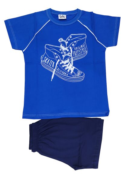 Εικόνα της Galaxy βαμβακερή μπλε παιδική πιτζάμα.