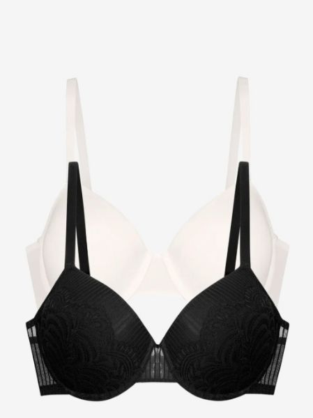 Εικόνα της 2Pack Dorina Emersyn Μαύρο/Λευκό Σουτιέν Με Μπανέλες & Ελαφριά Επένδυση.