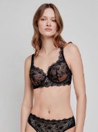 Εικόνα της Gisela Μαύρο Σουτιέν Με Δαντέλα, Μπανέλες & Ελαφριά Επένδυση.
