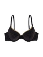 Εικόνα της Dorina Scintilla Demi Μαύρο/Χρυσό Σουτιέν Με Μπανέλα & Ελαφριά Επένδυση.