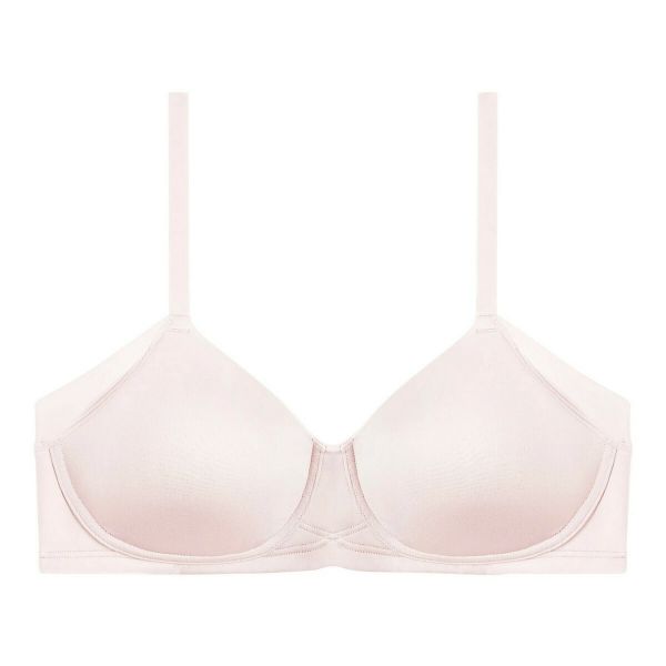 Εικόνα της Bestform nude/ροζ σουτιέν χωρίς μπανέλα, με ελαφριά επένδυση.