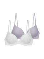 Εικόνα της Dorina Άσπρο Και Λιλά Σουτιέν 2Pack FXPG0032LA130-2X0355