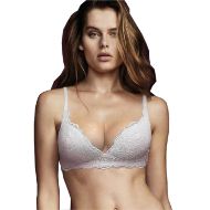 Εικόνα της Lormar Vela Frizzante Reggiseno λευκό σουτιέν με δαντέλα, χωρίς μπανέλα, με ελαφριά επένδυση.