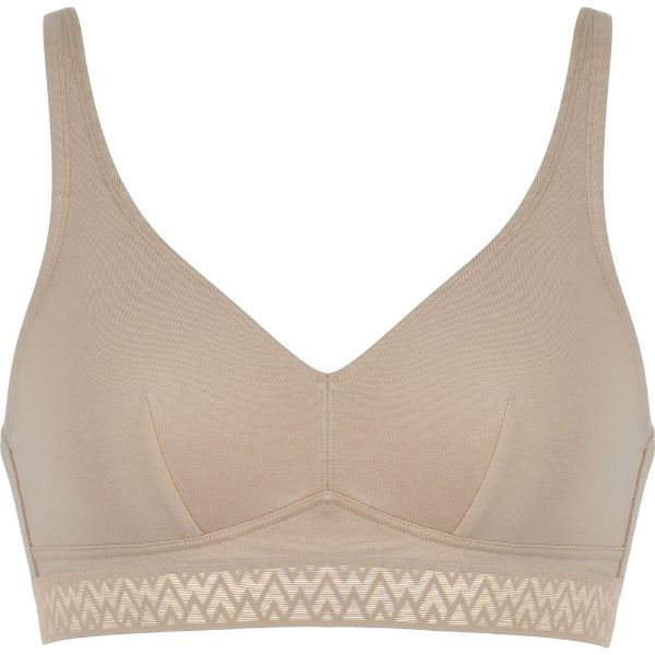 Εικόνα της Naturana Βαμβακερό Μπεζ Σουτιέν Χωρίς Μπανέλες, Χωρίς Επένδυση.