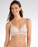 Εικόνα της Naturana Μπεζ σουτιέν με δαντέλα. Χωρίς μπανέλα, με ελαφριά επένδυση. Ρυθμιζόμενες ράντες.