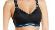 Εικόνα της Naturana μαύρο αθλητικό σουτιέν χωρίς μπανέλα, με ελαφριά επένδυση.