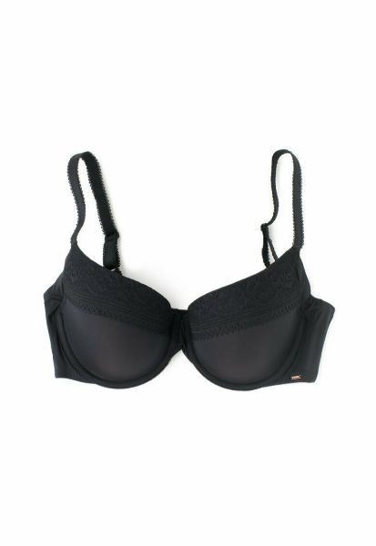Εικόνα της Dorina Alexandra T-Shirt Bra μαύρο σουτιέν με μπανέλα και ελαφριά επένδυση.