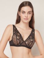 Εικόνα της Gisela Μαύρο σουτιέν με μπανέλα και δαντέλα.
