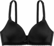 Εικόνα της May Nursing Bra. Μαύρο σουτιέν θηλασμού με ελαφριά επένδυση, χωρίς μπανέλα.