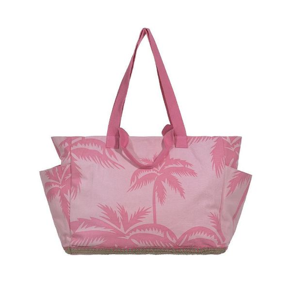 Εικόνα της BLE ΤΣΑΝΤΑ ΥΦΑΣΜΑΤΙΝH ΣΕ ΡΟΖ ΧΡΩΜΑ ΜΕ ΦΟΙΝΙΚΕΣ (60%COTTON 40% POLYESTER) (ΚΩΔ.: 5-42-304-0230)