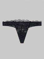 Εικόνα της Gisela Μαύρο Slip String Με Δαντέλα.