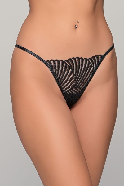 Εικόνα της Milena μαυρό string με δαντέλα.