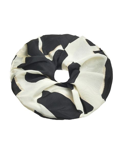 Εικόνα της Ble Scrunchie Μαυρο Μπεζ Χρυσες Λεπτομερειες Φ8χ2 5-49-348-0164