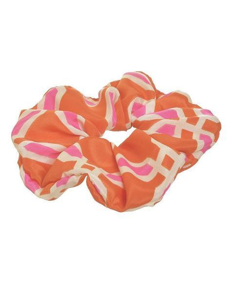 Εικόνα της Ble Resort Collection Scrunchie Πορτοκαλί/Ροζ