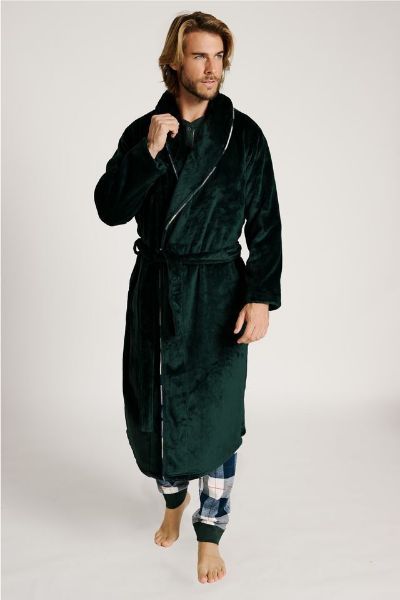 Εικόνα της Muydemi Κυπαρισσί Μακριά Σταυρωτή Ανδρική Ρόμπα.