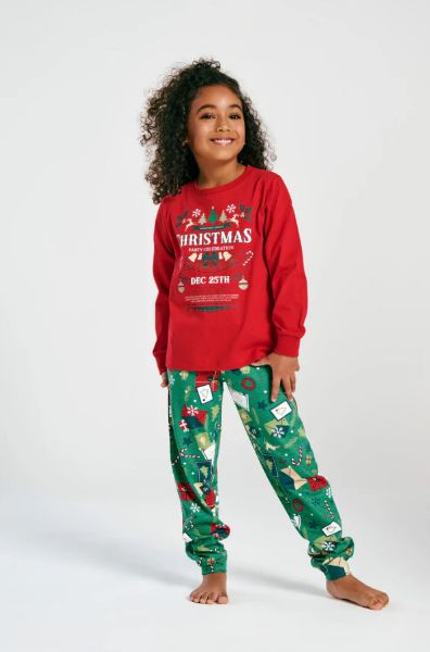Εικόνα της Muydemi Βαμβακερές Κόκκινες/Πράσινες Xmas Παιδικές Πιτζάμες.