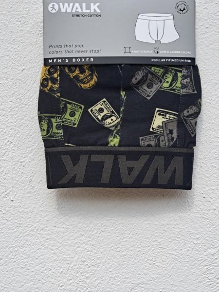 Εικόνα της Walk Βαμβακερό Μαύρο Εμπριμέ Boxer.