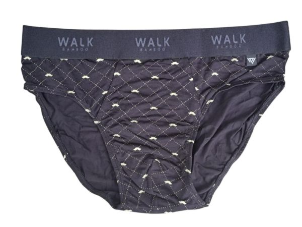 Εικόνα της Walk Bamboo Slip Μαύρο "Mustache".