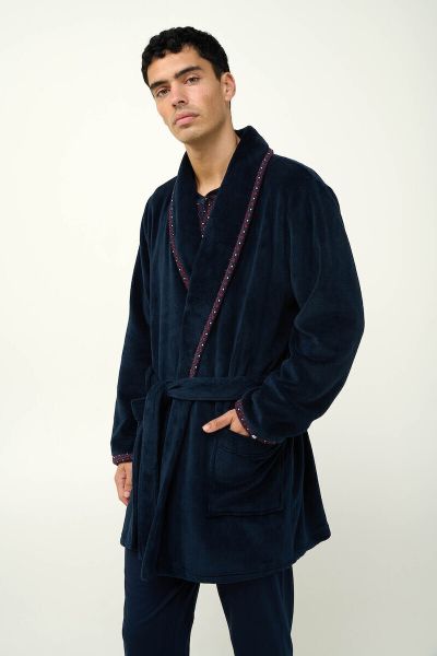 Εικόνα της Vamp Χειμερινή Ανδρική Ρόμπα Blue 23616