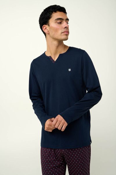 Εικόνα της Vamp Χειμερινή Ανδρική Πιτζάμα Βαμβακερή Blue 23612