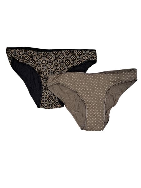 Εικόνα της 2 Pack Walk Bamboo Slip Μαύρο/Καφέ Εμπριμέ.