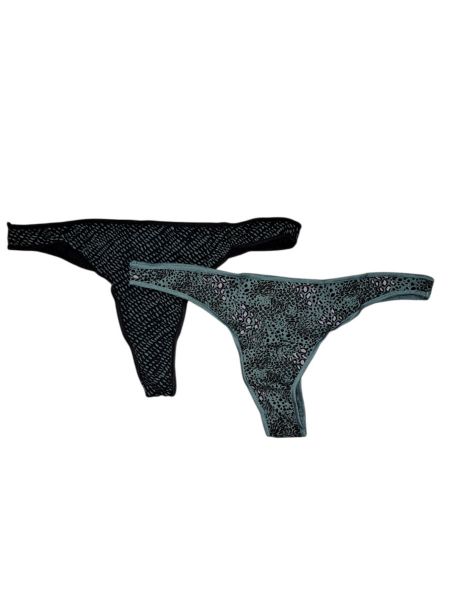 Εικόνα της 2Pack Walk Bamboo String Μαύρο/Πετρόλ Εμπριμέ.